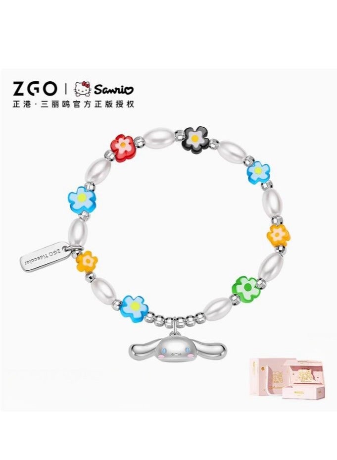 ZGO Colorful Bead Flower Bracelet For Girls, A Niche Gift For Birthdays - Image 1