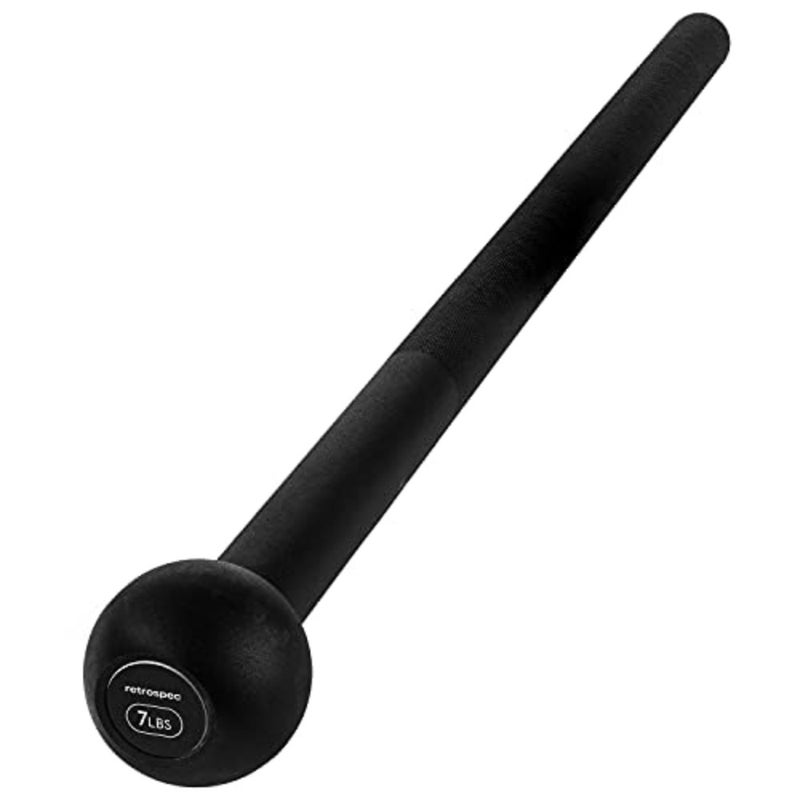 Steel macebell for strength training, rehabilitation, stretching, conditioning and rotational training black powder-coated steel, 5-30lb options, ergonomic grip and balanced weight distribution - Image 1