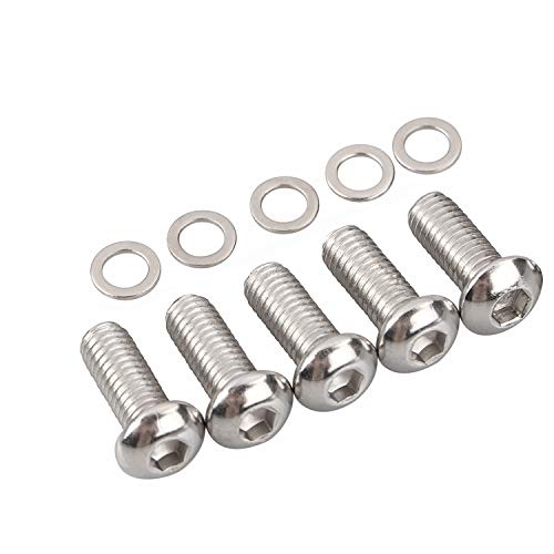XMMT 5PCS Stainless Steel Derby Cover Button Head Screw Bolt Kit for Harley Touring Street Electra Glide Road King - Image 2