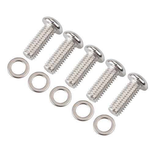 XMMT 5PCS Stainless Steel Derby Cover Button Head Screw Bolt Kit for Harley Touring Street Electra Glide Road King - Image 1