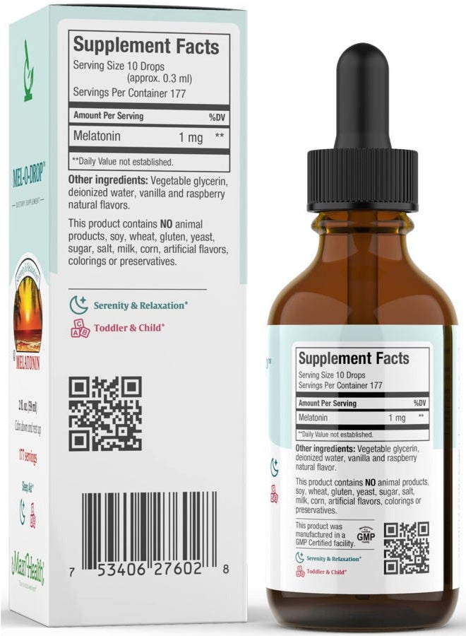 Maxi Health قطرات ميلاتونين سائلة ماكسي هيلث للأطفال - 2 أونصة سائلة 177 حصة مع قطارة - مكمل طبيعي لمساعدة الأطفال والمراهقين على النوم - يساعد على النوم بشكل أسرع والبقاء نائمًا لفترة أطول - Image 3