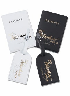 SYOSI Passport Covers and Luggage Tags Sets, Suitcase Tag Case for Storing Passport Business Cards, Credit Cards, Boarding Passes  - Image 1