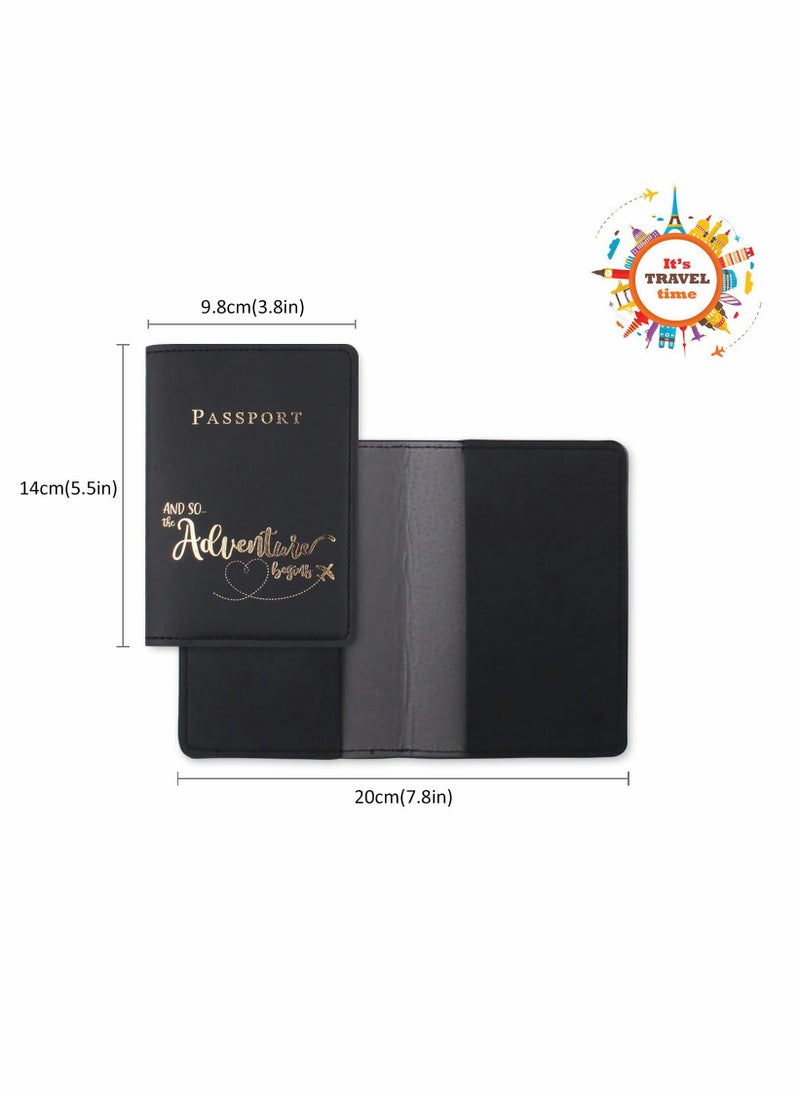 SYOSI Passport Covers and Luggage Tags Sets, Suitcase Tag Case for Storing Passport Business Cards, Credit Cards, Boarding Passes  - Image 5