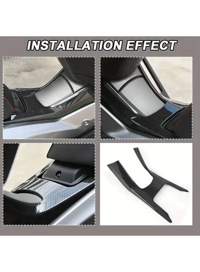 Carbon Fiber Style ABS Fuel Tank Side Cover Trim Scratch Resistant Snap On For Yamaha NMAX 155 2025 V3 - Image 4