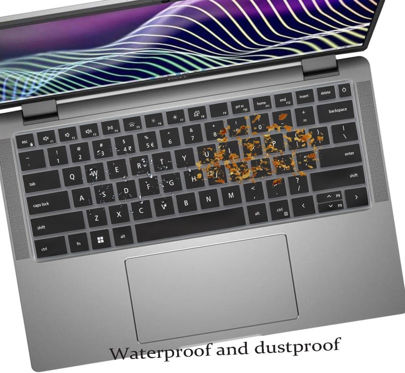 Raya غطاء لوحة مفاتيح سيليكون لجهاز ديل إنسبيرون 14 بلس [ 5440/5441 / 7440/7441 ] وديل فاسترو 14 [ 3440 ] وإنسبيرون 16 بلس [7640] لابتوبات 14 بوصة [لن يناسب لابتوبات ديل برو 14] (أسود) - Image 5