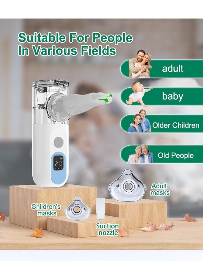 MAANGE - Ultrasonic Mesh Nebulizer, Rechargeable Handheld Nebulizer with 3 Adjustable Speeds, Quiet Design for Adults and Kids - Image 1
