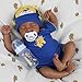 CHAREX Realistic Reborn Baby Dolls Black  18 inch Newborn Baby African American Soft Body Real Life Sleeping Baby Doll with Accessories Gift Set for Girls Boy Age 3 - Image 4