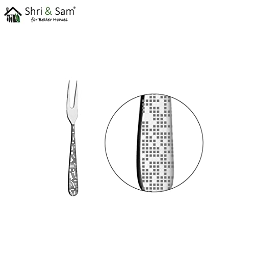 Shri & Sam Stainless Steel Monika with Laser Fruit Fork,6 Pieces - Image 3