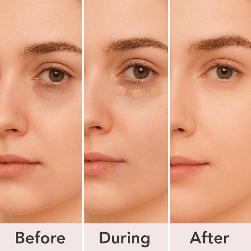 dermaflage Full Coverage Concealer Palette, Waterproof Concealer Cream, 3 Colors + Brush, by Dermaflage - Image 4