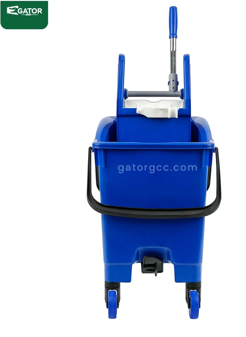 Professional Twin-Bucket Mop Trolley, Italian Manufactured, 360-Degree Rotating Swivel Wheels, 16 x 14L, Blue - pzsku/ZDD205494AA1135763EC4Z/45/_/1739514608/e6f5dcbb-d7cc-46fb-bc5f-56d83f65491b