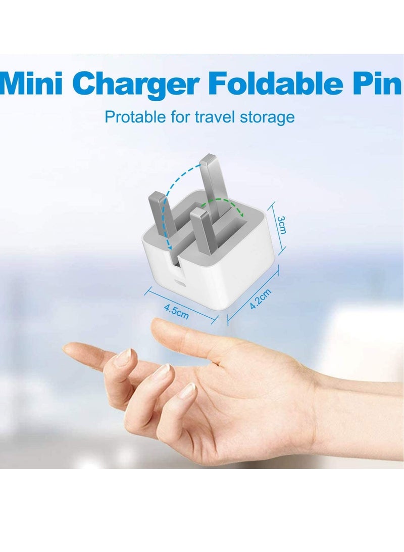 iPhone Charger Fast PD 20W USB C Wall Charger Fast Charging Type-C USB Charger Plug Universal Travel Adapter Type C Wall Plug Compatible for iPad Pro,iPad mini, iPhone 13 Pro/13 Pro Max  - Image 1