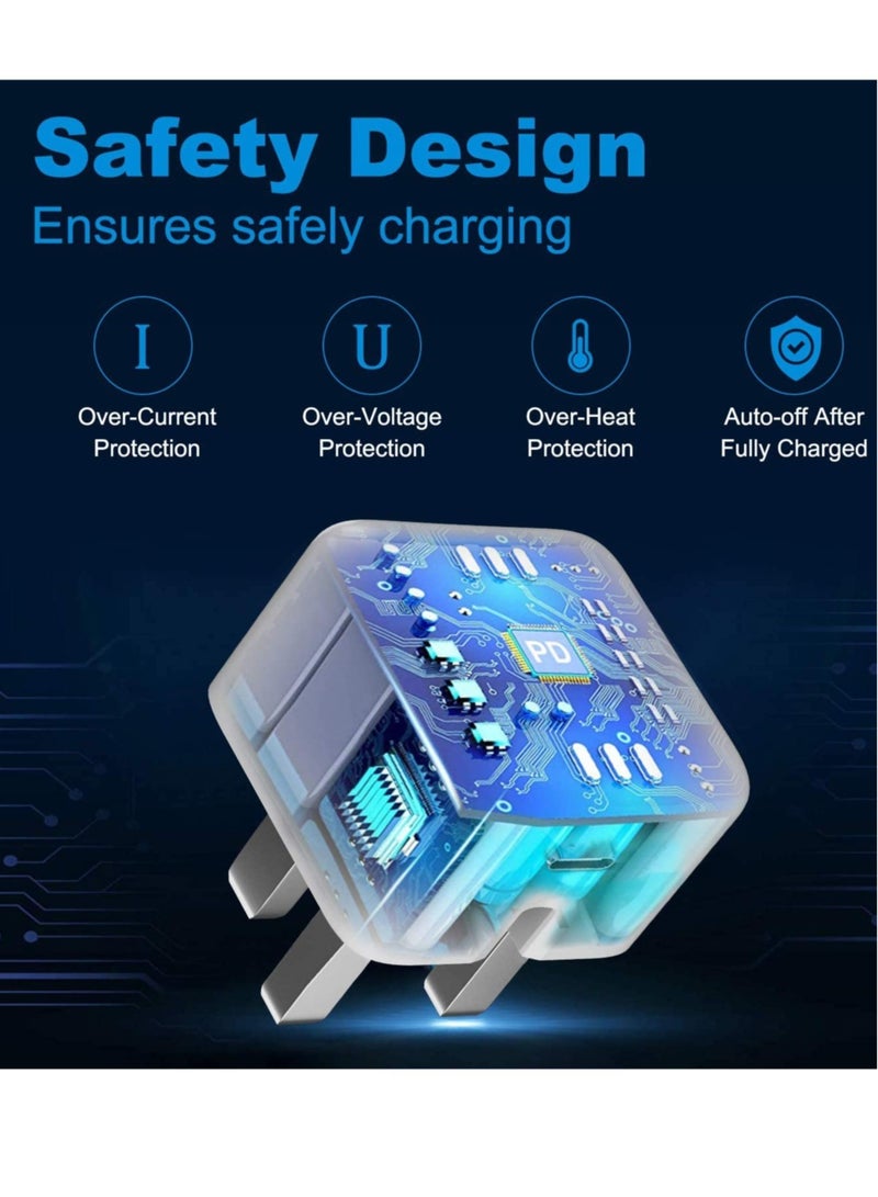 iPhone Charger Fast PD 20W USB C Wall Charger Fast Charging Type-C USB Charger Plug Universal Travel Adapter Type C Wall Plug Compatible for iPad Pro,iPad mini, iPhone 13 Pro/13 Pro Max  - Image 2