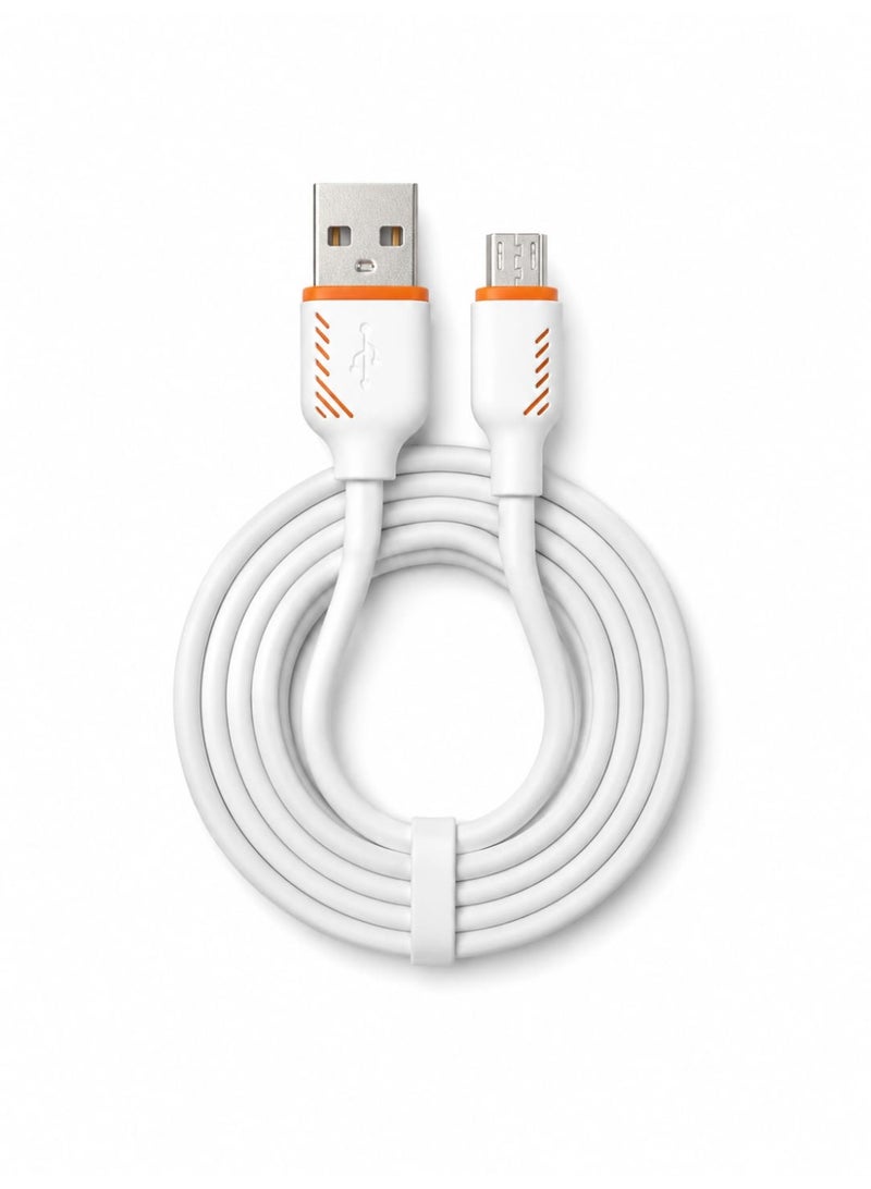 كابل Micro USB مزود بشحن فائق السرعة بقوة5 امبيرمع نقل بيانات عالي السرعة، مصنوع من مواد قوية ومرنة للاستخدام اليومي الآمن.