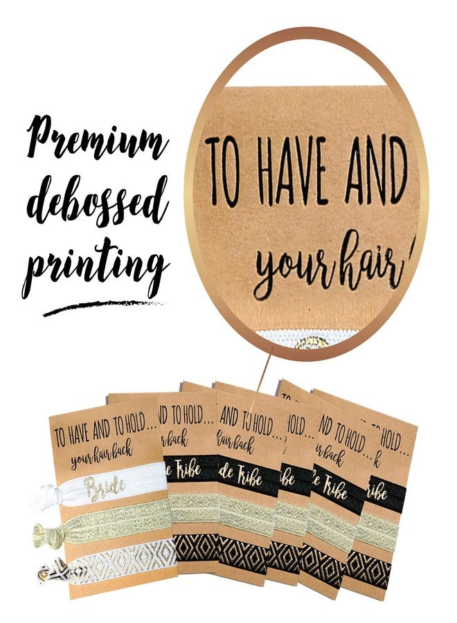 Pop Fizz Designs 18 Pack of Bachelorette Party Favors | 17 Bride Tribe Hair Ties and 1 Bride to Be Hair Tie | Bachelorette Hair Ties - Image 3