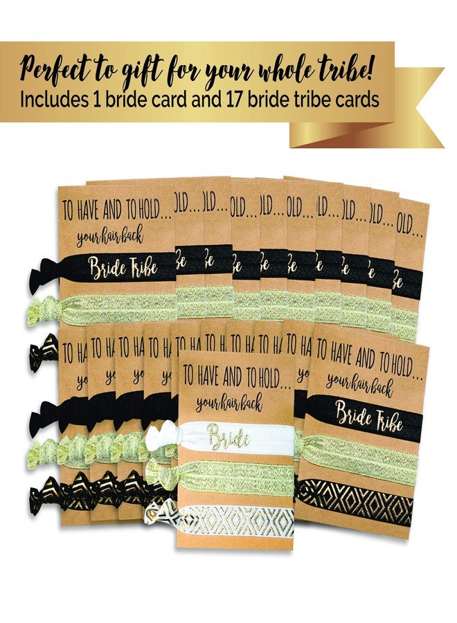 Pop Fizz Designs 18 Pack of Bachelorette Party Favors | 17 Bride Tribe Hair Ties and 1 Bride to Be Hair Tie | Bachelorette Hair Ties - Image 2