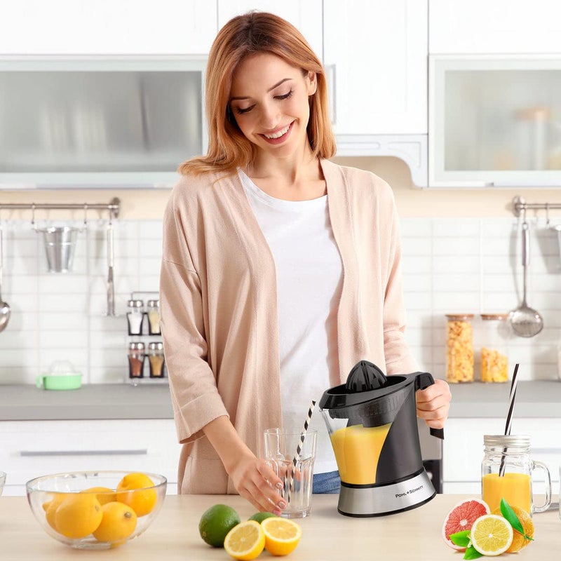 POHL SCHMITT Pohl+Schmitt Deco-Line Electric Citrus Juicer Machine Extractor - Large Capacity 34oz (1L) Easy-Clean, Featuring Pulp Control Technology - Image 4