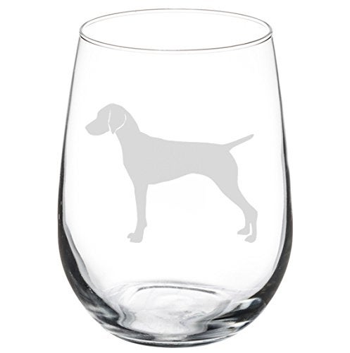 MIP Wine Glass Goblet Vizsla 17 oz Stemless