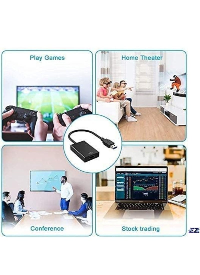 ELTRAZONE USB 3.0 to HDMI Adapter for Monitor Mac Windows 11 10 8 HDMI USB Converter for Laptop MacBook pro USB3 HDMI Cable Multiple Monitors for Desktop PC TV - Image 3