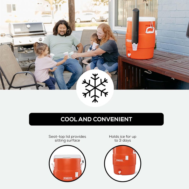 Igloo مبرد رياضي | موزع مشروبات معزول مع صنبور | محطة غسيل يدين محمولة - Image 3