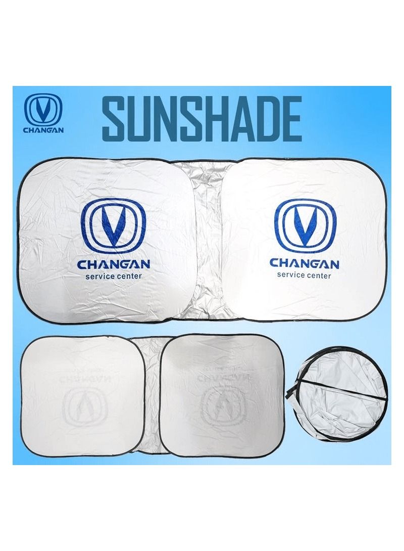 CHANGAN Car Sun Shade UV Rays and Heat Protector Sun Visor Foldable Keep Your Vehicle Cool Blocks UV Rays, Car Windshield Sunshade - Image 1