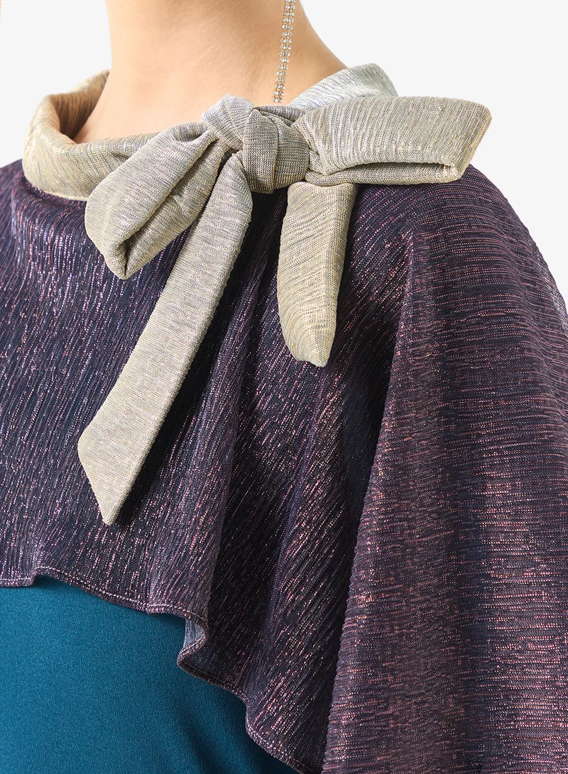 Namshi x  Mermaid Cut Bodycon Dress With Ombre Cape for Women | Best Price UAE