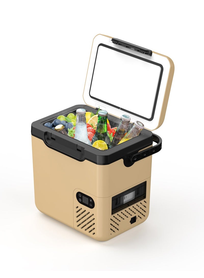 كروني ثلاجة تجميد محمولة N20 سعة 20 لتر، تعمل بضاغط صغير، تعمل من -20 إلى 20 درجة مئوية، مناسبة للسيارات والشاحنات والمركبات الترفيهية والتخييم والسفر، تعمل بجهد 12 فولت/24 فولت وتيار متردد 100-240 فولت، طاقة منخفضة 45 واط، هادئة ≤ 45 ديسيبل، صندوق تبريد كهربائي، ثلاجة تجميد خارجية للسيارات، ثلاجة تجميد صغيرة للمركبات، ثلاجة تخييم مدمجة، ثلاجة سفر للسيارات مع وضعي Eco/Max، مبرد R134a، ثلاجة كهربائية للسيارات، ثلاجة صغيرة مزدوجة الطاقة للاستخدام المنزلي أو على الطريق، ثلاجة لعربات التخييم. - Image 1