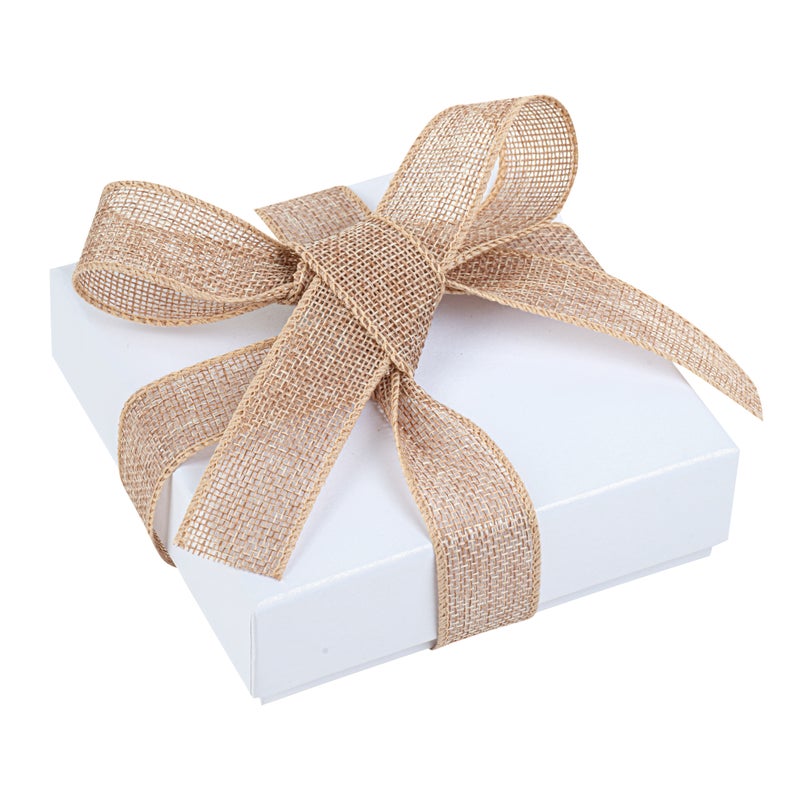 Restaurantware Restaurantware-Gift Tek 10 Yards x 1 Inch Rustic Ribbon, 10 Single Faced Fabric Ribbon - Wide, Neutral, Cotton Linen Ribbons, Solid Colored, For Gift Wrapping, Crafts, Weddings, Parties - Image 1