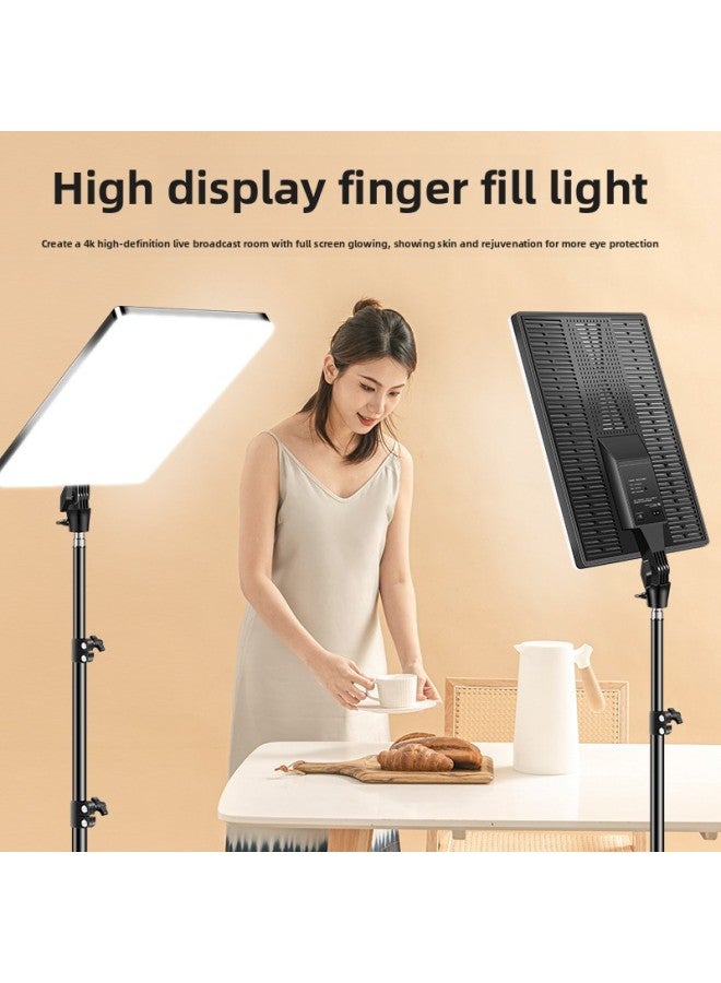 general 19/24 Inch Flat Panel Fill Light Net Red Live Photography Selfie Large Screen Fill Light LED Beauty Flat Panel Fill Light-Specifications:【24 Inch】 Double Lamp Set + Mobile Phone Floor Stand - Image 3