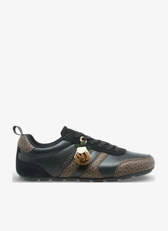 Celeste BLACK Women Lace-Up Ankle Sneakers for Women | Best Price UAE