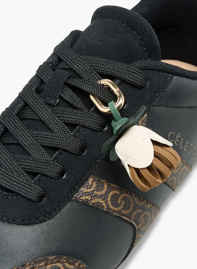 Celeste BLACK Women Lace-Up Ankle Sneakers for Women | Best Price UAE