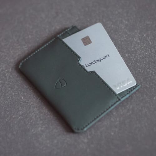 Vaultskin MOORGATE Slim Card Holder - Minimalist Leather Wallet, RFID Blocking Sleeve, Fits Front Pocket, for Men and Women (Hunter Green) - Image 2