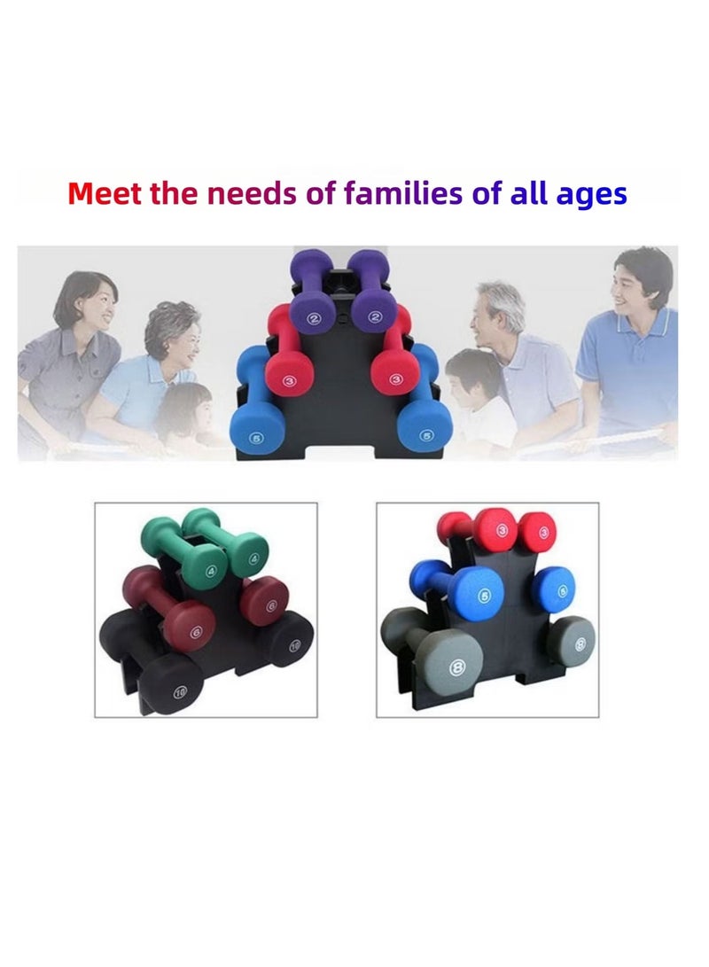 يا إلهي أرفف دمبلز لتدريب القوة ، حامل رف دمبلز منزلي 3 طبقات ، قابل للفصل وموفر للمساحة ، يحمل ما يصل إلى 6 دمبلز ، سهل التجميع ومتين ، مثالي لتنظيم صالة الألعاب الرياضية المنزلية والتخزين - Image 5