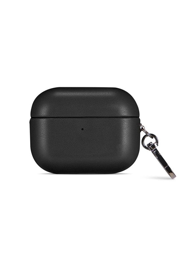 Generic Case Cover For Apple AirPods Pro PU Leather Wireless Bluetooth Earphone Protective Case Black 