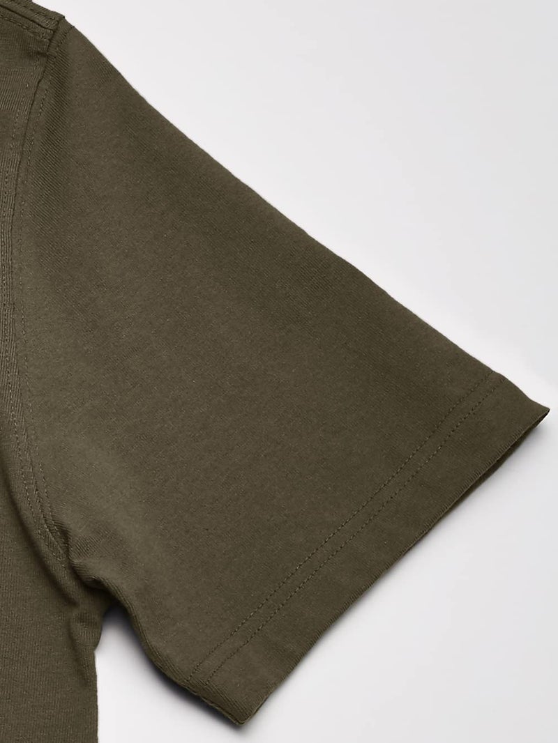 Dickies Men's Heavyweight Crew Neck Short Sleeve Tee Big, Black Olive, Large Tall - Image 3