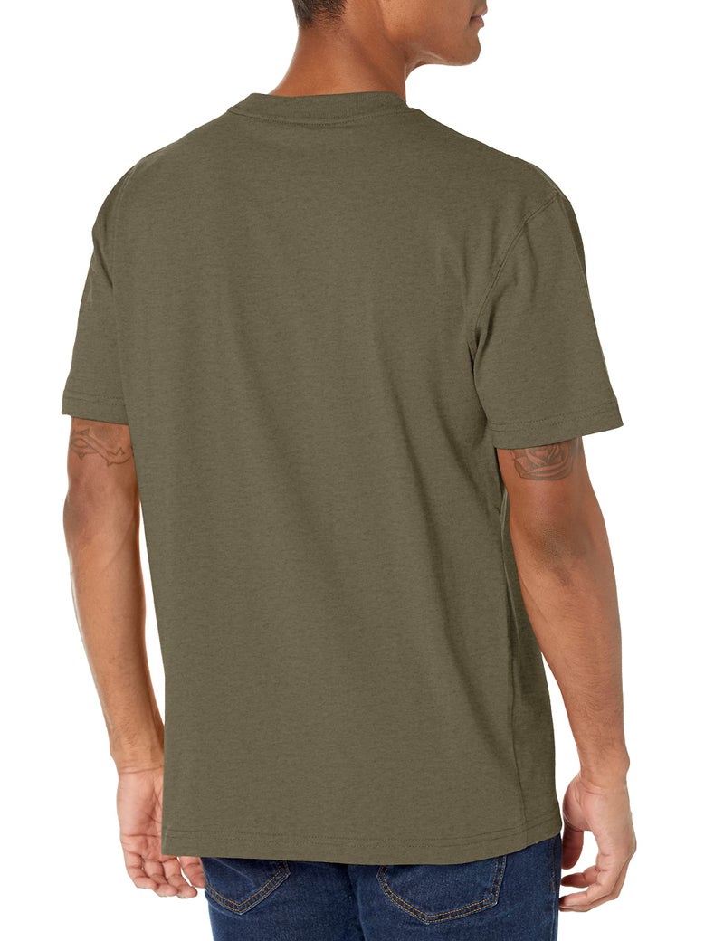 Dickies Men's Heavyweight Crew Neck Short Sleeve Tee Big, Black Olive, Large Tall - Image 2