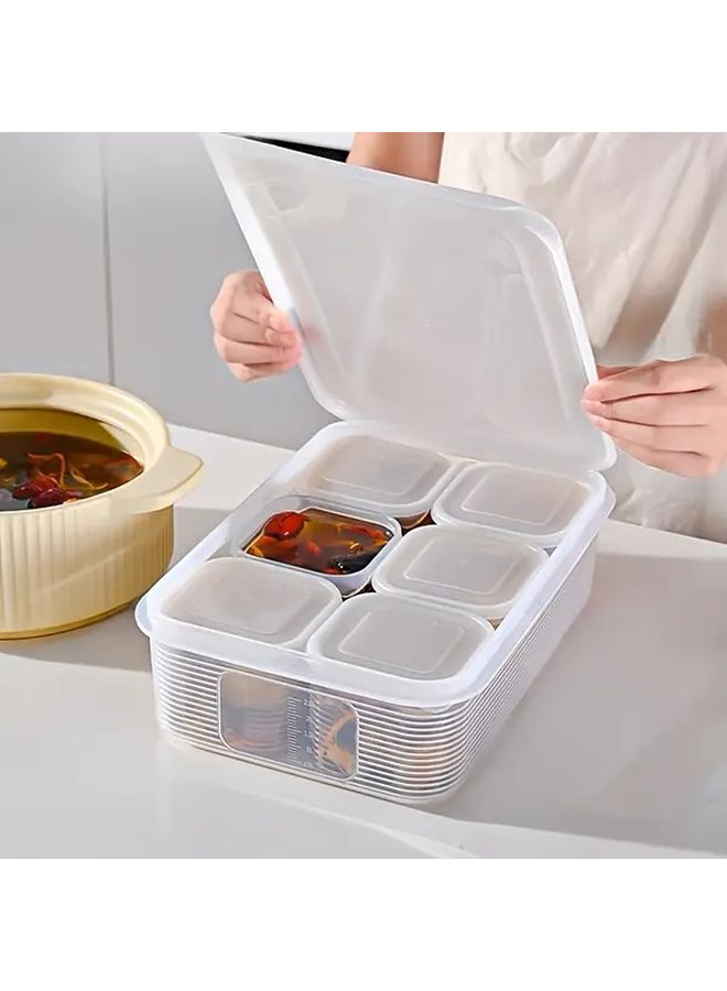 7pcs Stackable Food Storage Containers White Flip Top Lids BPA Free Microwave Safe - Image 4