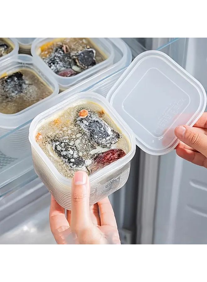 7pcs Stackable Food Storage Containers White Flip Top Lids BPA Free Microwave Safe - Image 5