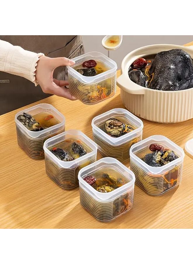 7pcs Stackable Food Storage Containers White Flip Top Lids BPA Free Microwave Safe - Image 2