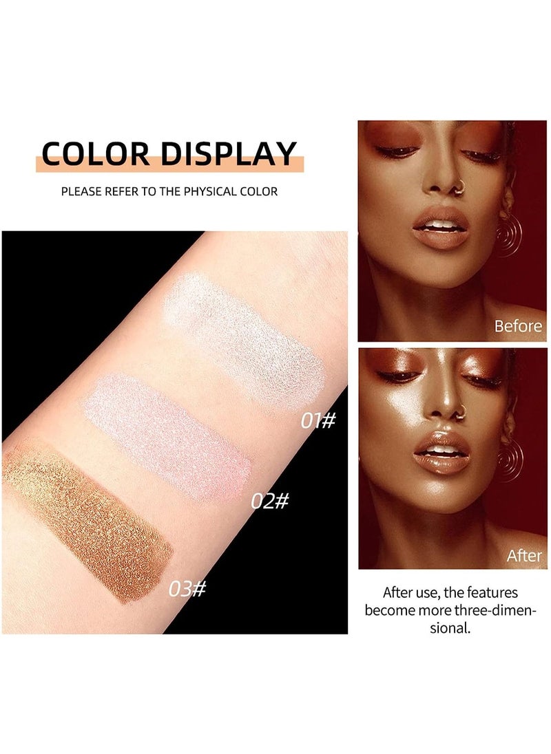 KASTWAVE - Body Highlighter Powder Spray, Glitter High Gloss Makeup Spray, Highlight Powder Glitter Spray for Hair and Body,  3 Colors - Image 1