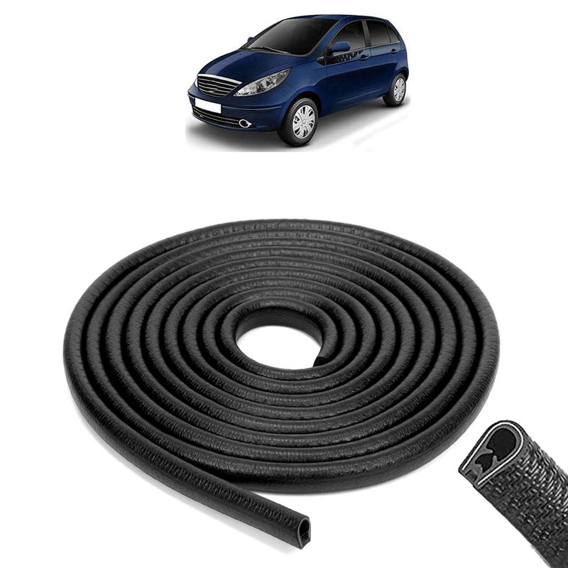 AOSIS - Tata Vista Car Door Edge Protector U-Shaped Rubber, Built-in Steel, 5 Meter - Image 1