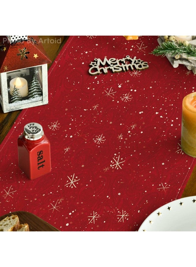 Artoid Mode Snowman Christmas Birds Trees Table Runner, Seasonal Winter Xmas Holiday Kitchen Dining Table Decoration for Indoor Outdoor Home Party Decor 13 x 72 Inch - Image 3