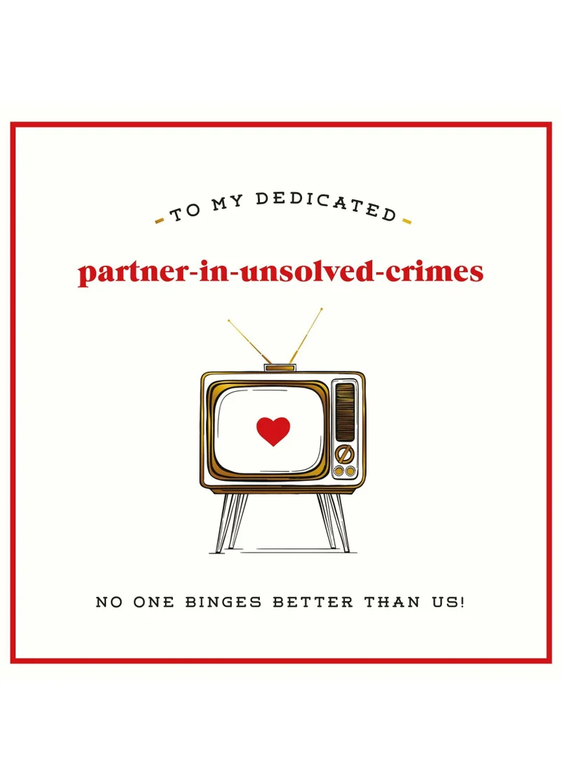 Pigment TV Partner-In-Unsolved-Crimes Greeting Card