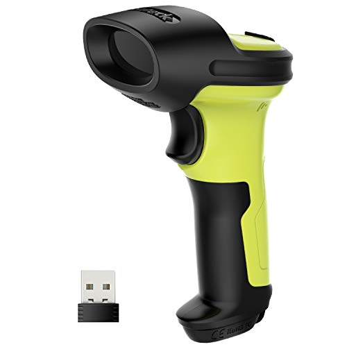 Inateck Barcode Scanner, Wireless Scanner, 1 Charge 180 Days Standby, 35M Range, Automatic Scanning, BCST-60 Green - Image 1