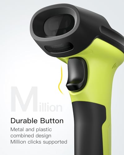 Inateck Barcode Scanner, Wireless Scanner, 1 Charge 180 Days Standby, 35M Range, Automatic Scanning, BCST-60 Green - Image 4