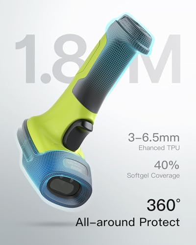 Inateck Barcode Scanner, Wireless Scanner, 1 Charge 180 Days Standby, 35M Range, Automatic Scanning, BCST-60 Green - Image 3