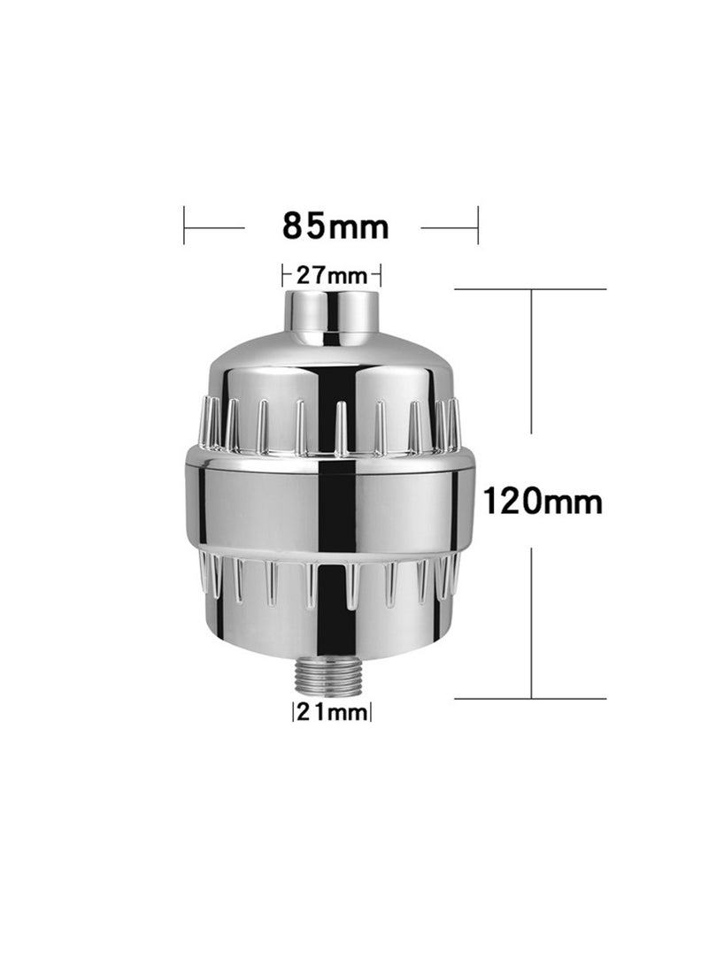 ليون هوم فلتر دش للمياه العسيرة بمستوى 20 | مُنعم مياه مؤين | يزيل الكلور والمواد الضارة | نظام خرطوشة رأس دش مفلتر للاستحمام لمنع جفاف الجلد والشعر - Image 5