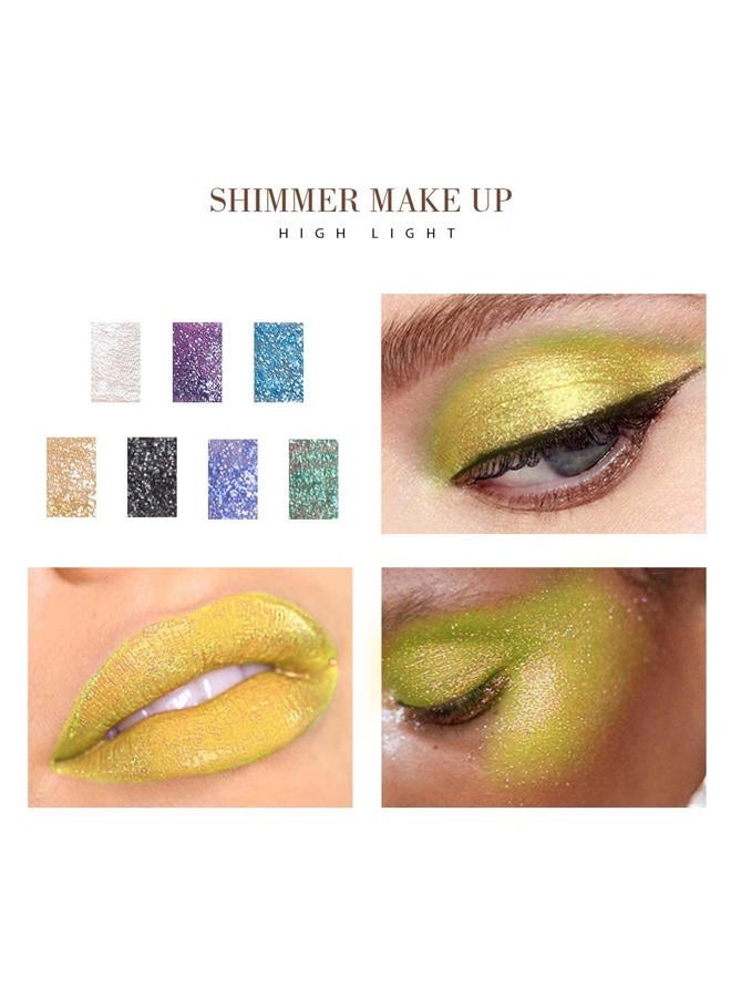 Kilshye Glitter Liquid Eyeshadow Shimmer Eye Shadow Metallic Eyeshadows High Pigment Eyes Shadow Long Lasting Waterproof Eyes Liquid Makeup for Women and Girls Pack of 1 (E- Gold 6) - Image 3