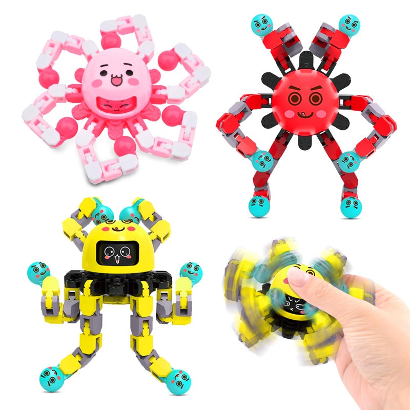 ASIOWELY Transformable Fidget Spinner Toys for Kids and Adults3 PCS Sensory Toy for Boys Girl ADHD Stress ReliefEaster Basket Stuffers Gifts Fingertip Gyros Birthdays Travel Party Favors for Teens - Image 3