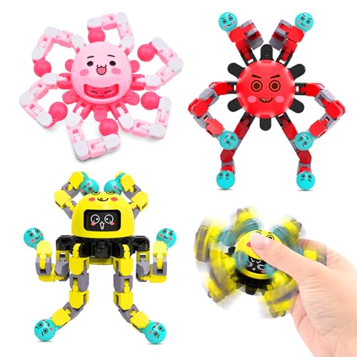 ASIOWELY Transformable Fidget Spinner Toys for Kids and Adults3 PCS Sensory Toy for Boys Girl ADHD Stress ReliefEaster Basket Stuffers Gifts Fingertip Gyros Birthdays Travel Party Favors for Teens - Image 1