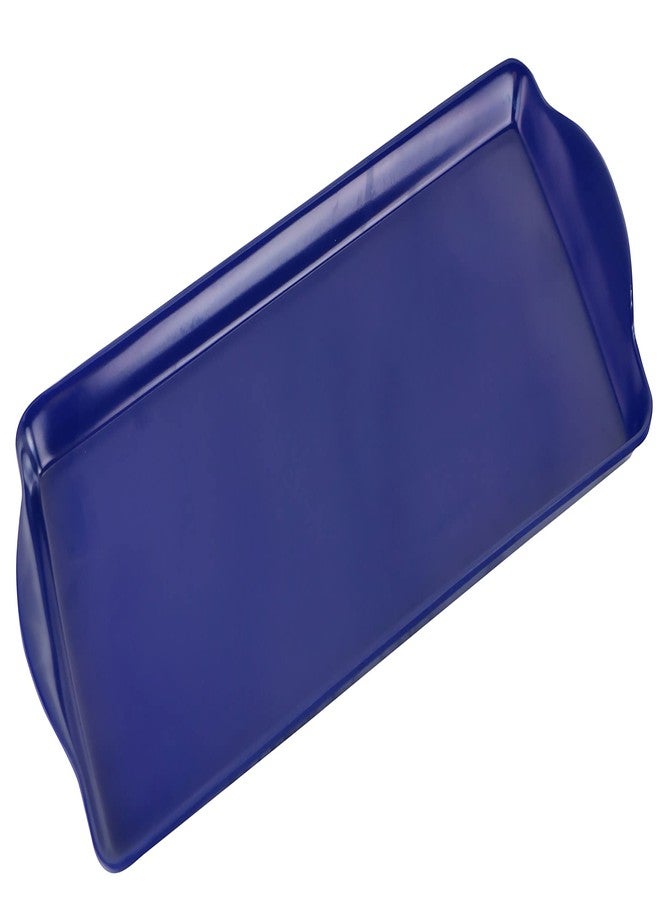 Reston Lloyd Melamine Plastic Tidbit Tray, BPA-Free, Food Safe, Multipurpose Platter Serving Tray, Bathroom/Table Organizer, Indigo - Image 1